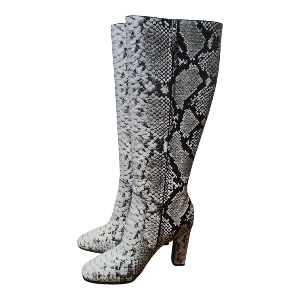 Carly Python Embossed Leather Boot - Picture 6 of 12